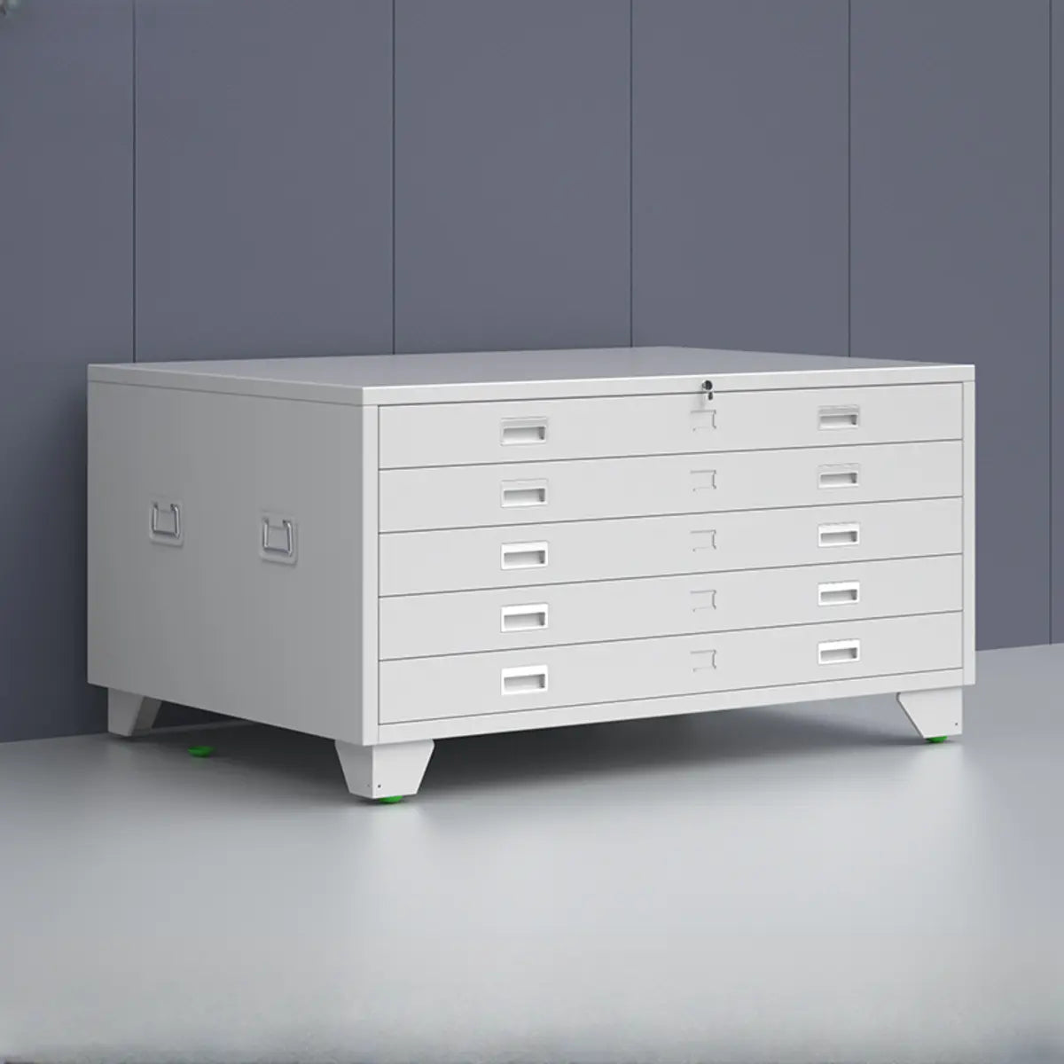 White Lateral Steel Small Lockable Filing Cabinets Image - 21