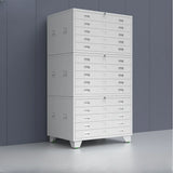 White Lateral Steel Small Lockable Filing Cabinets Image - 23