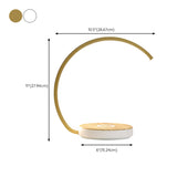 White LED Geometric Arc Table Lamp with Touch Switch Image - 17