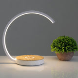 White LED Geometric Arc Table Lamp with Touch Switch Image - 5