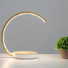 White LED Geometric Arc Table Lamp with Touch Switch Image - 7