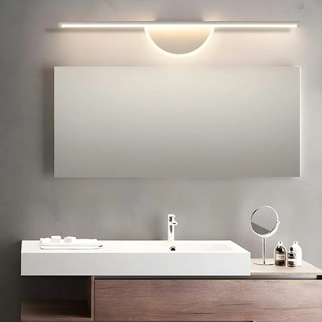 White Linear Acrylic Modern LED Bathroom Vanity Light Image - 1