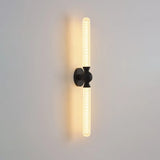 White Linear Clear Glass Bathroom Decor Vanity Light Image - 13