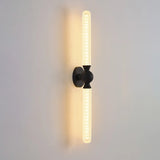 White Linear Clear Glass Bathroom Decor Vanity Light Image - 19