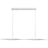 White Linear Modern LED Kitchen Island Ceiling Light Image - 10