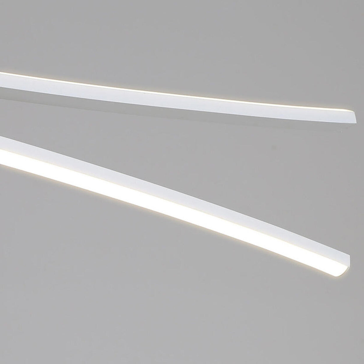 White Linear Modern LED Kitchen Island Ceiling Light Image - 12