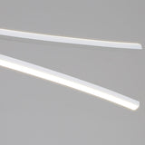 White Linear Modern LED Kitchen Island Ceiling Light Image - 12