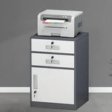 White Lockable Steel Drawers Large Filing Cabinets Image - 26