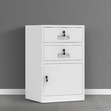 White Lockable Steel Drawers Large Filing Cabinets Image - 3