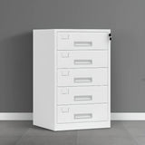 White Lockable Steel Drawers Large Filing Cabinets Image - 30