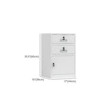 White Lockable Steel Drawers Large Filing Cabinets Image - 34