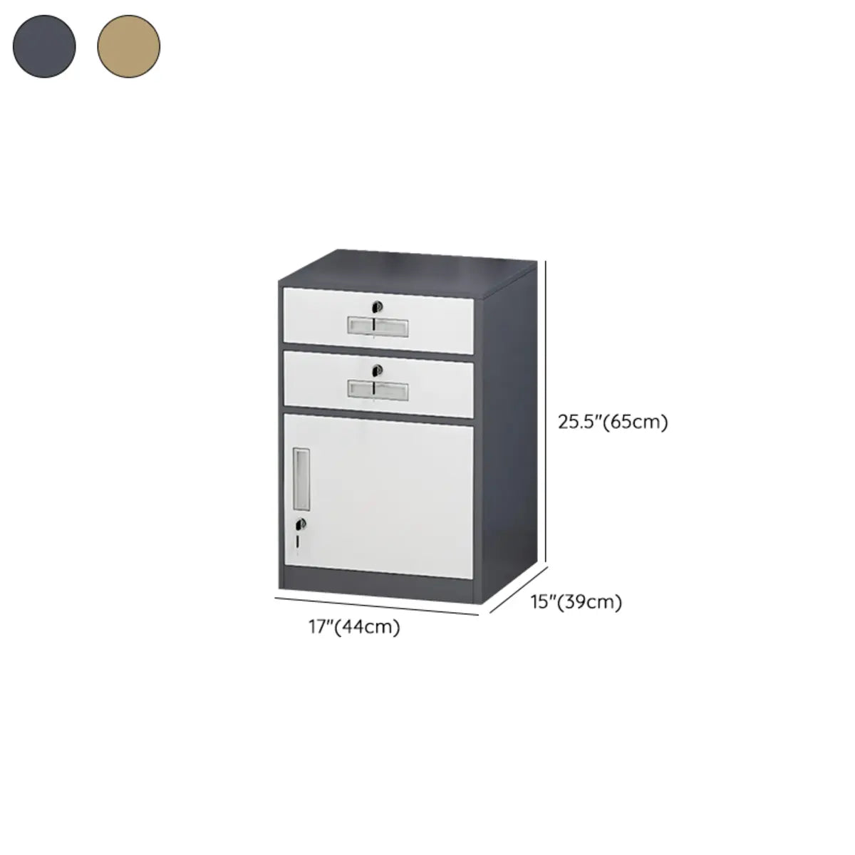 White Lockable Steel Drawers Large Filing Cabinets Image - 35