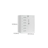 White Lockable Steel Drawers Large Filing Cabinets Image - 40