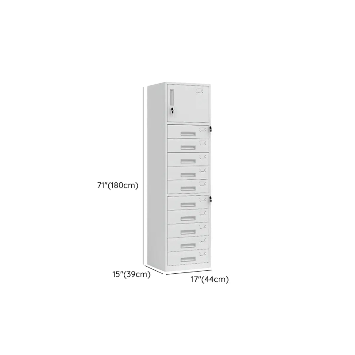 White Lockable Steel Drawers Large Filing Cabinets Image - 42