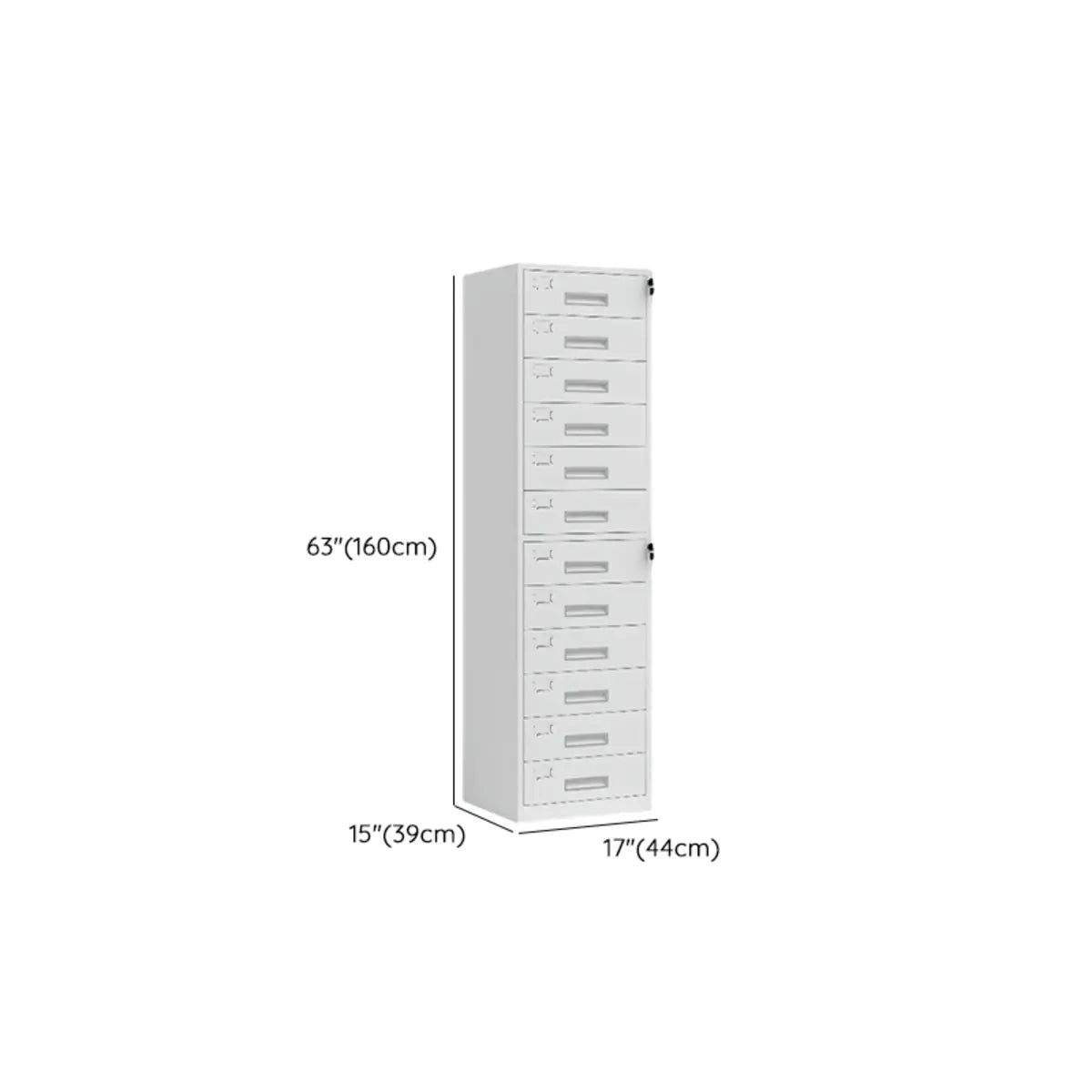 White Lockable Steel Drawers Large Filing Cabinets Image - 44