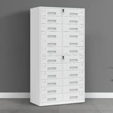 White Lockable Steel Drawers Large Filing Cabinets Image - 6