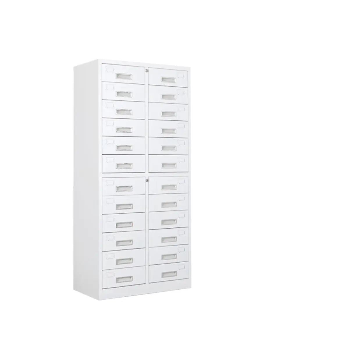 White Lockable Vertical Steel Large Safe Filing Cabinet Image - 10