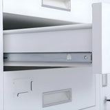 White Lockable Vertical Steel Large Safe Filing Cabinet Image - 16