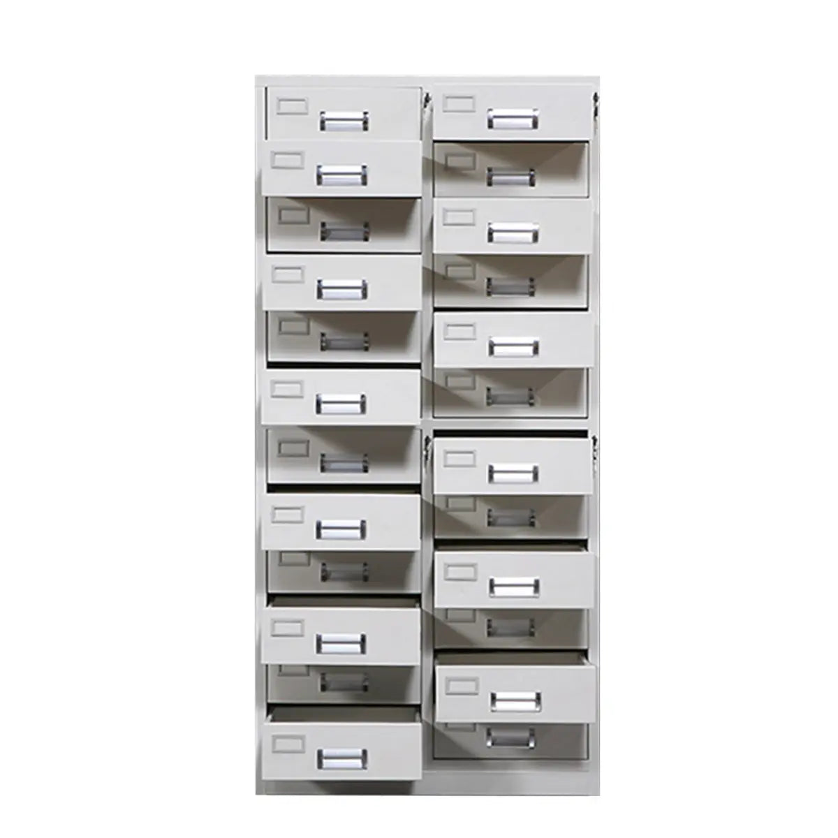 White Lockable Vertical Steel Large Safe Filing Cabinet Image - 17