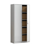 White Lockable Vertical Steel Large Safe Filing Cabinet Image - 19