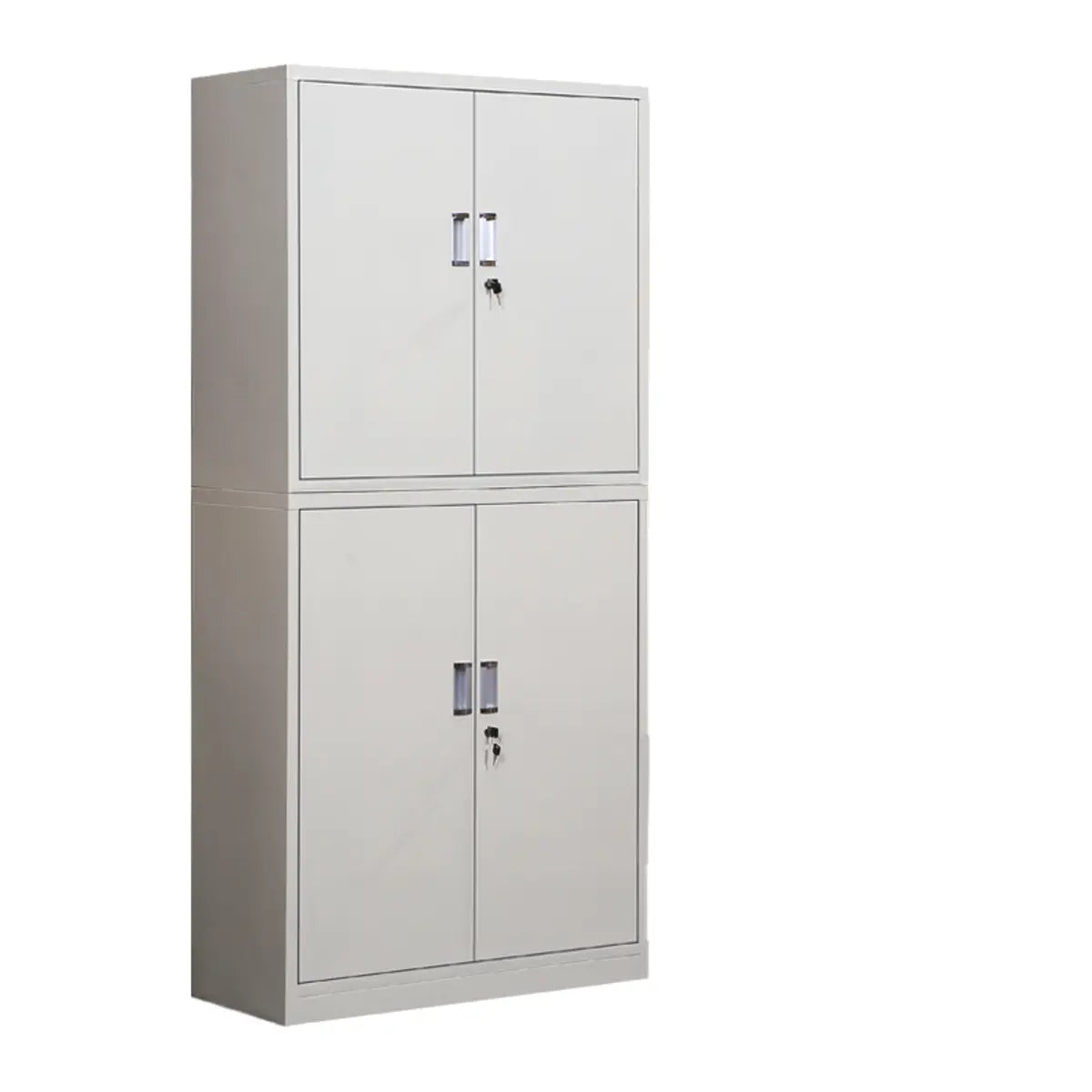 White Lockable Vertical Steel Large Safe Filing Cabinet Image - 20