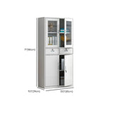 White Lockable Vertical Steel Large Safe Filing Cabinet Image - 26