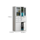 White Lockable Vertical Steel Large Safe Filing Cabinet Image - 28