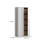 White Lockable Vertical Steel Large Safe Filing Cabinet Image - 34