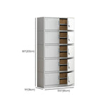 White Lockable Vertical Steel Large Safe Filing Cabinet Image - 37