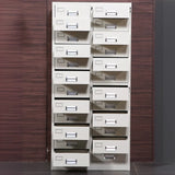 White Lockable Vertical Steel Large Safe Filing Cabinet Image - 5