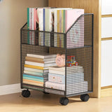 White Metal Mesh Three-Tier Shelves Utility Cart Image - 13