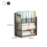 White Metal Mesh Three-Tier Shelves Utility Cart Image - 17