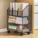 White Metal Mesh Three-Tier Shelves Utility Cart Image - 6