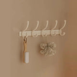 White Metal Rust Resistant Storage Bathroom Hardware Set Image - 10