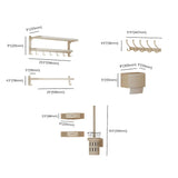 White Metal Rust Resistant Storage Bathroom Hardware Set #size