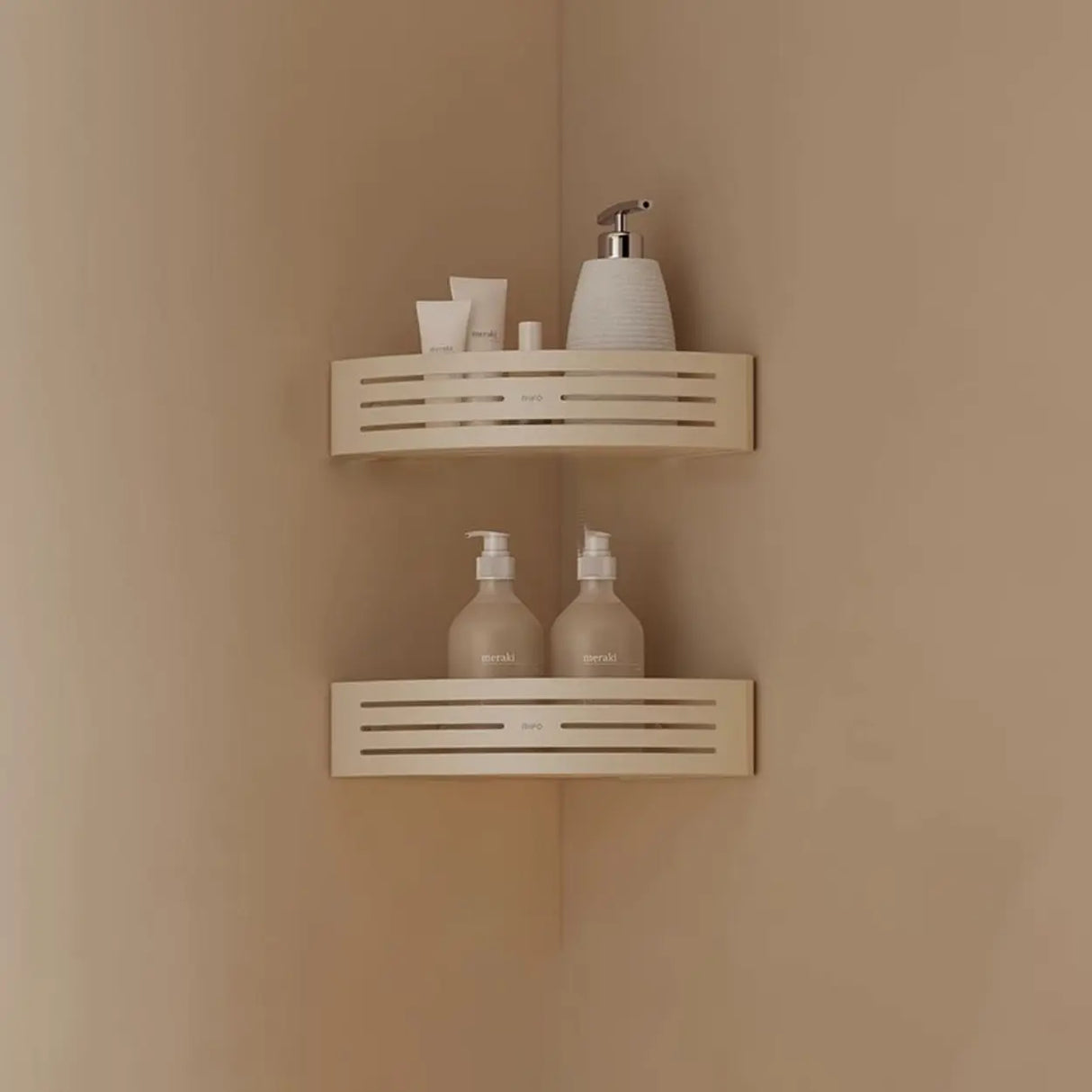 White Metal Rust Resistant Storage Bathroom Hardware Set Image - 6