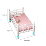 White Metal Tall Clearance Kids Bed with Guardrail Image - 10