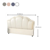 White Microfiber Leather Camelback Upholstered Headboard Image - 9