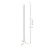 White Minimalist Linear LED Tripod Metal Floor Lamp Image - 7