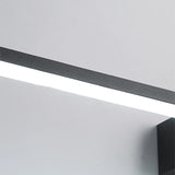 White Minimalist Rectangular LED Vanity Light Fixture Image - 13