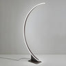 White Modern Curved Metal and Acrylic LED Floor Lamp Image - 8