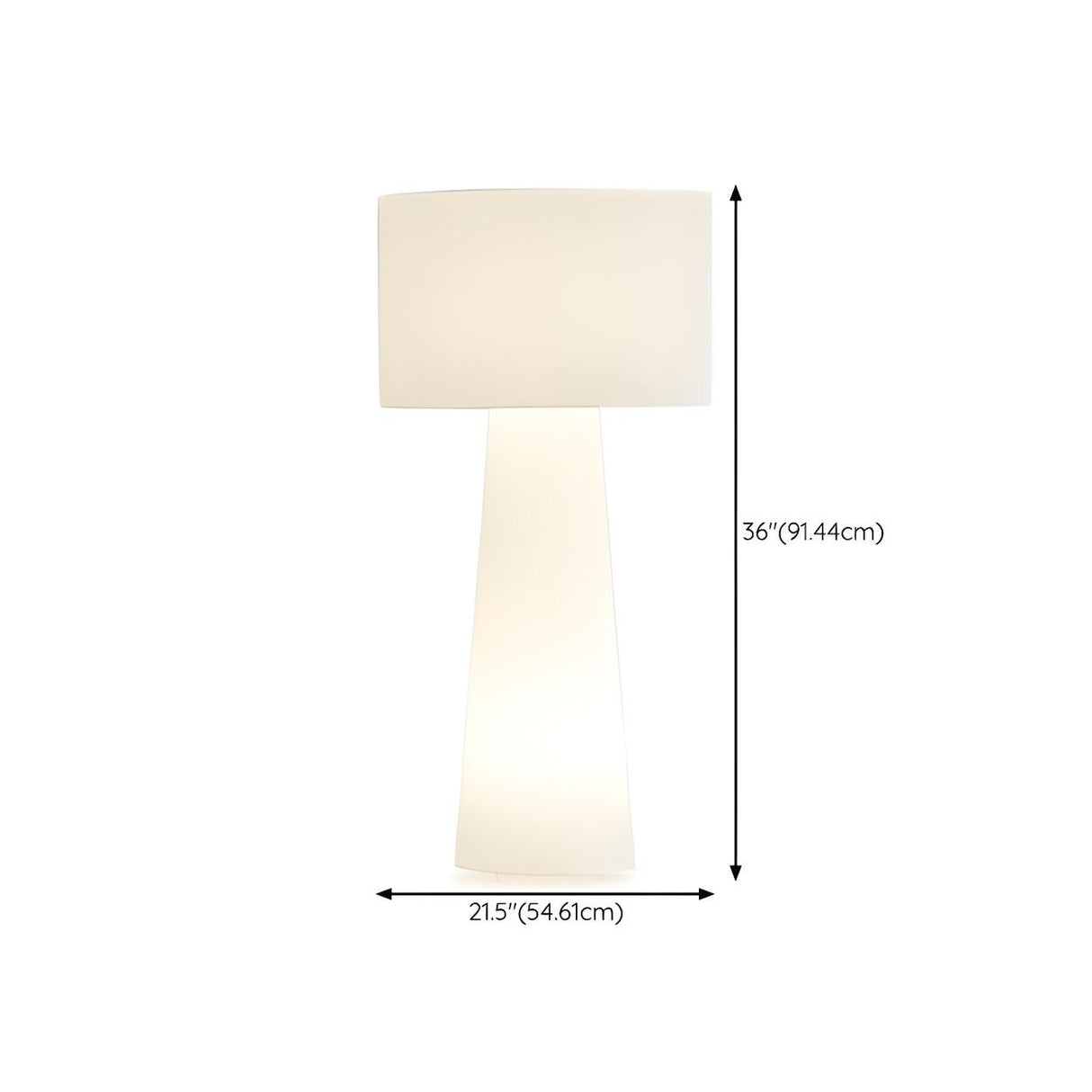 White Modern Cylindrical Oversized Modern Floor Lamp 