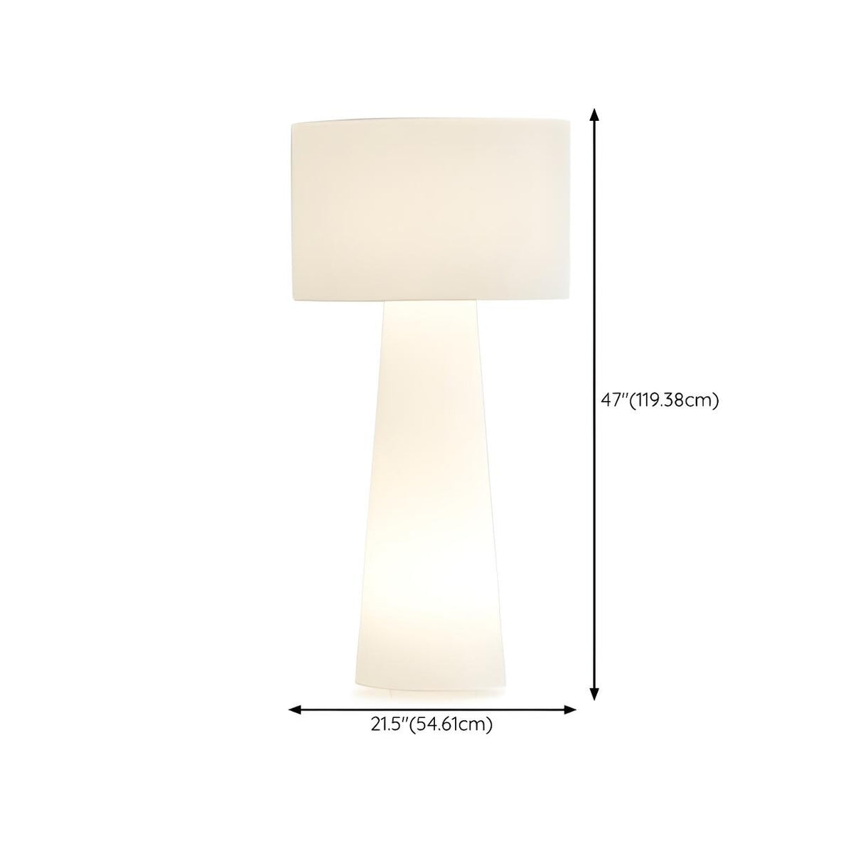 White Modern Cylindrical Oversized Modern Floor Lamp Image - 12