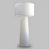 White Modern Cylindrical Oversized Modern Floor Lamp Image - 7