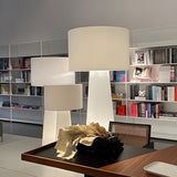 White Modern Cylindrical Oversized Modern Floor Lamp Image - 9