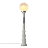 White Modern Geometric Globe Metal LED Floor Lamp Image - 6