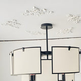 White Modern Geometric Square Chandelier  Image - 11