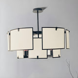 White Modern Geometric Square Chandelier  Image - 3