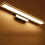 White Modern Linear LED Bathroom Vanity Light Fixture Image - 3