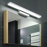 White Modern Linear LED Bathroom Vanity Light Fixture Image - 4